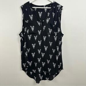 Torrid Harper French Bulldog Georgette Tank Blouse Women's Size 4